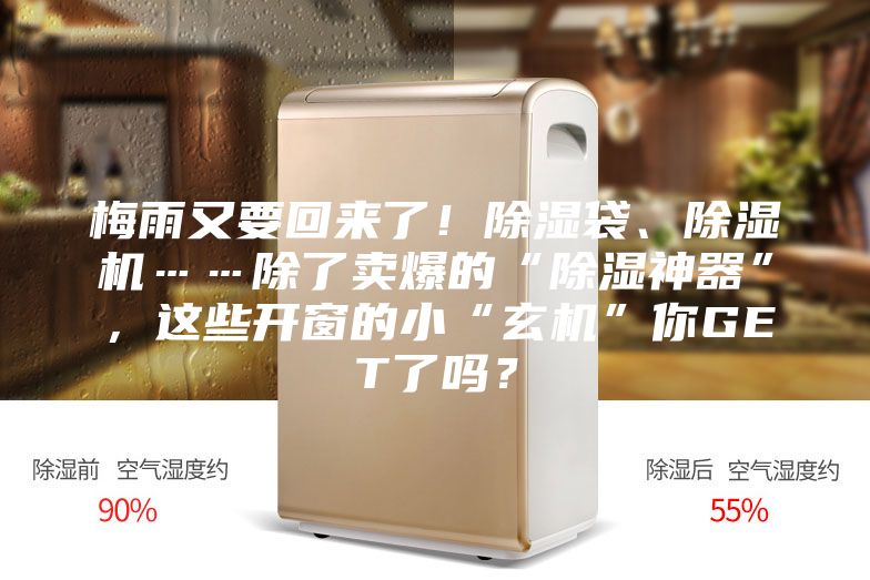 梅雨又要回來了！除濕袋、除濕機……除了賣爆的“除濕神器”，這些開窗的小“玄機”你GET了嗎？