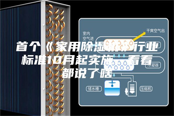 首個《家用除濕機(jī)》行業(yè)標(biāo)準(zhǔn)10月起實(shí)施，看看都說了啥